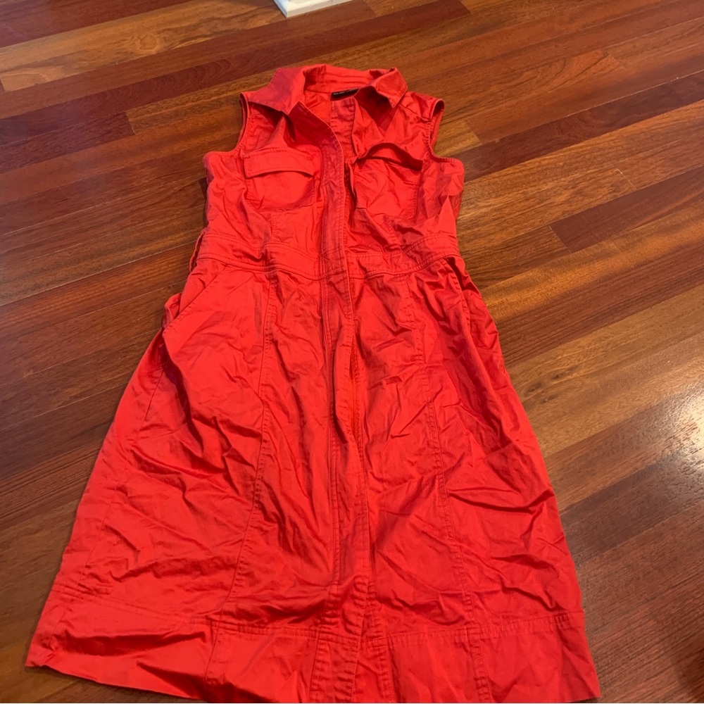 Vintage New York and company red zip up dress size 4